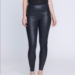 Seven7 Shiny Black Faux Leather Leggings